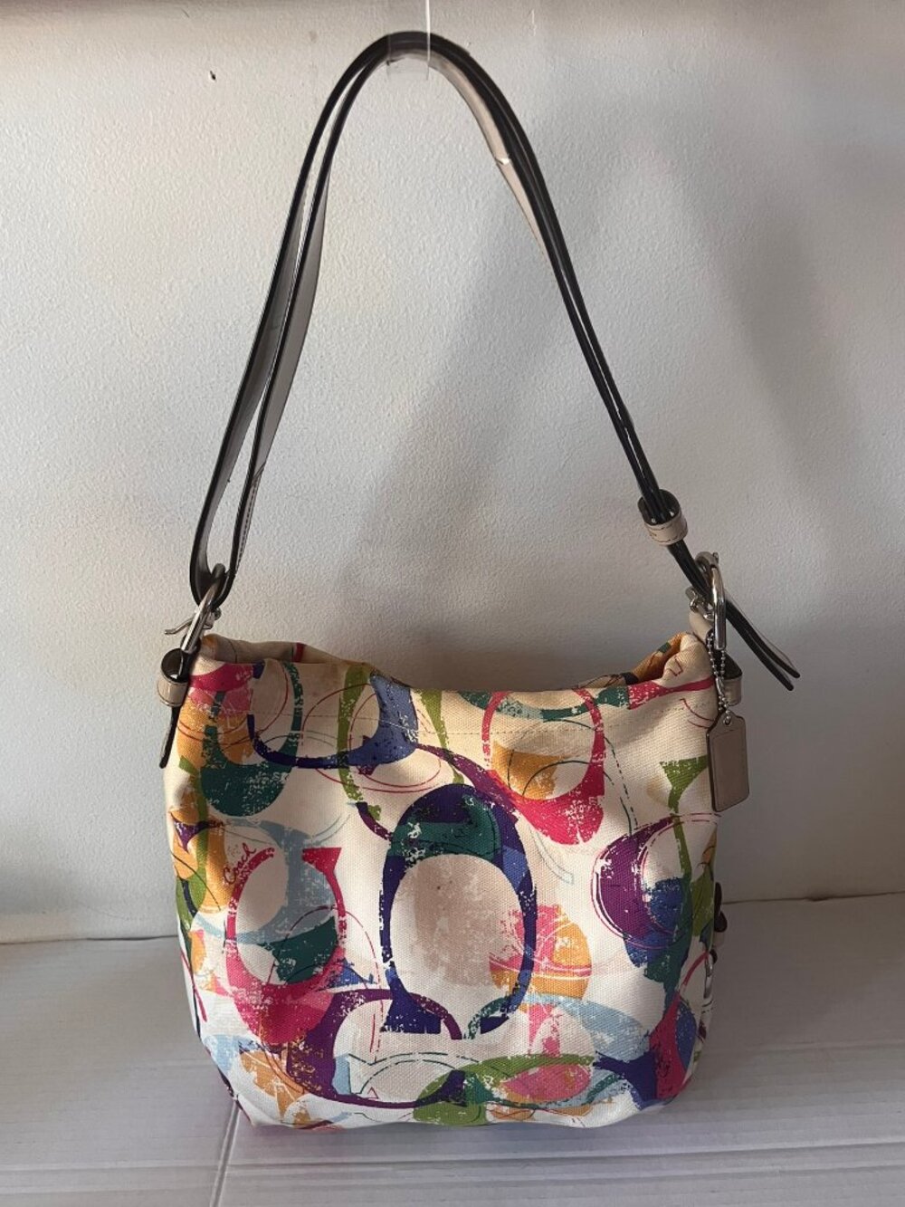 COACH 31183E STAMPED C SIGNATURE CANVAS DUFFLE SHOULDER CROSSBODY BAG